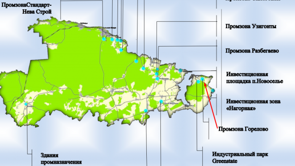 карта промзон Санкт-Петербурга