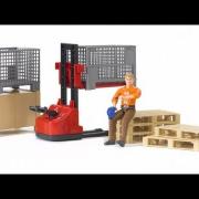 Bruder Toys Bworld Man with Logistics Set #62200
