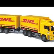 Bruder Toys MAN TGA DHL Truck with Trailer #02784