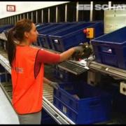 Picking system, pick by light served by Srs, miniload, carousel at Coles